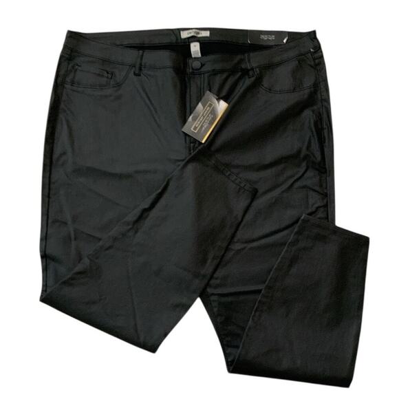 Refuge Pants Womens 24 Flat Front High Rise Skintight Legging Stretch Dark Wash - Picture 1 of 11